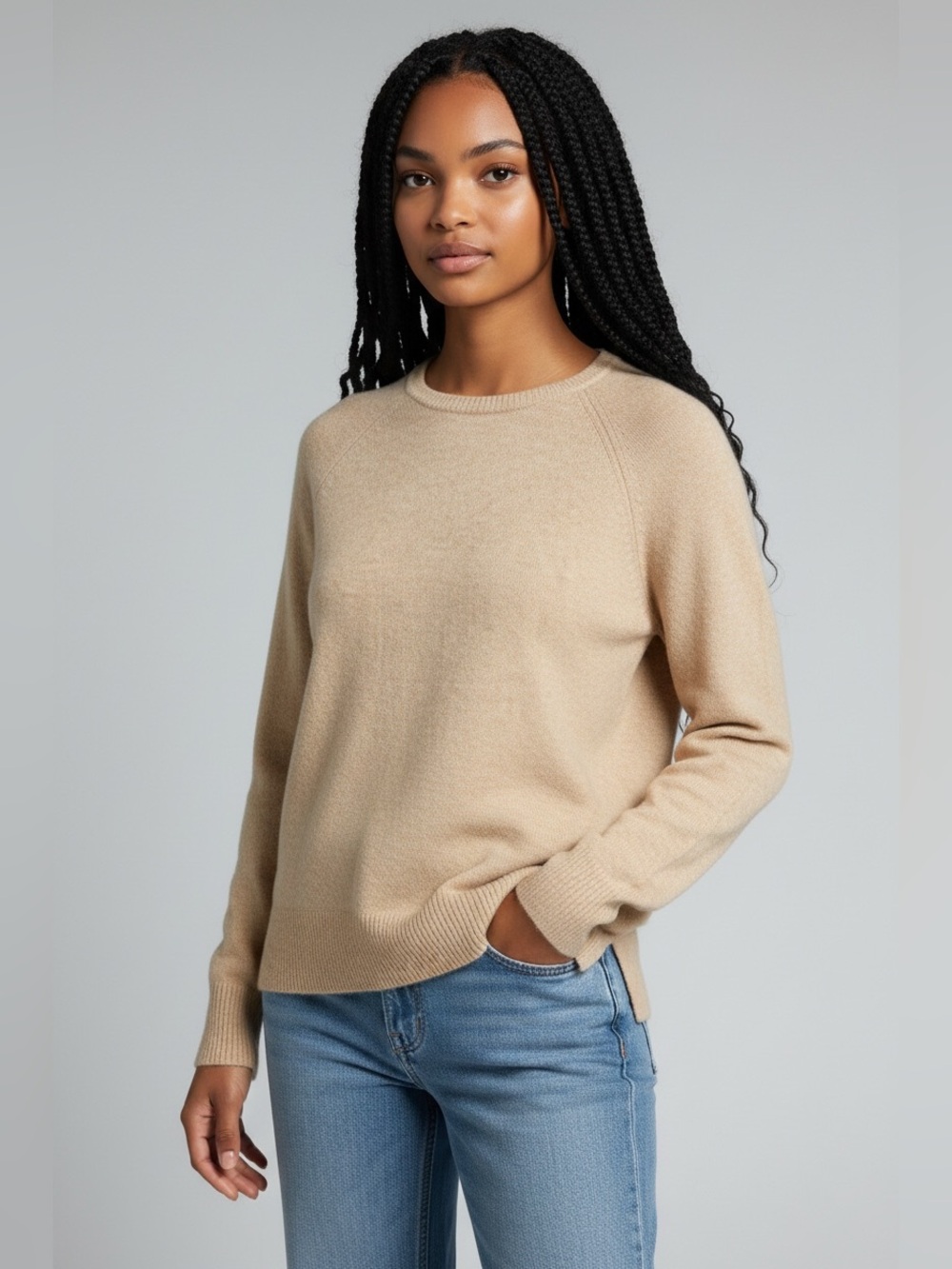 Liverpool Women's Crewneck Sweater in Tan